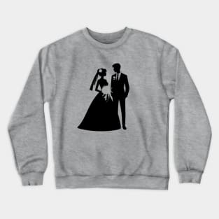 Bride and Groom Silhouette Crewneck Sweatshirt